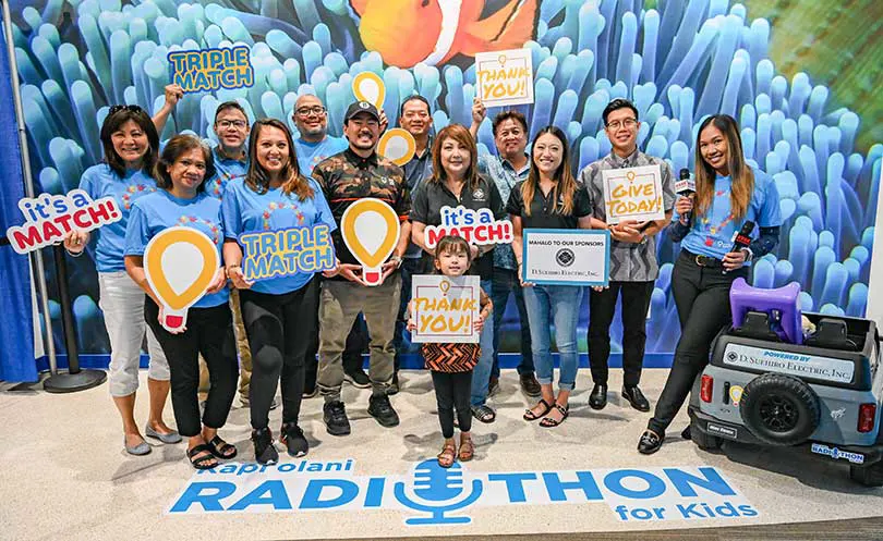 Group photo of Radiothon participants 